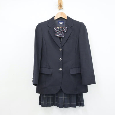 【中古】千葉県 市川学園高等学校 女子制服 4点（ブレザー・スカート・スカート）sf013503