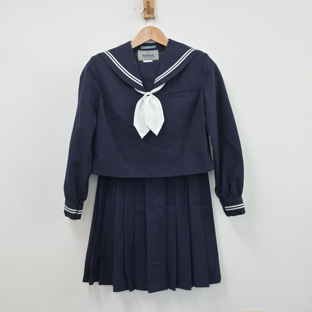 【中古】山梨県 大月東中学校 女子制服 3点（セーラー服・スカート）sf013504