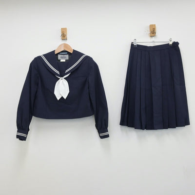 【中古】山梨県 大月東中学校 女子制服 3点（セーラー服・スカート）sf013504