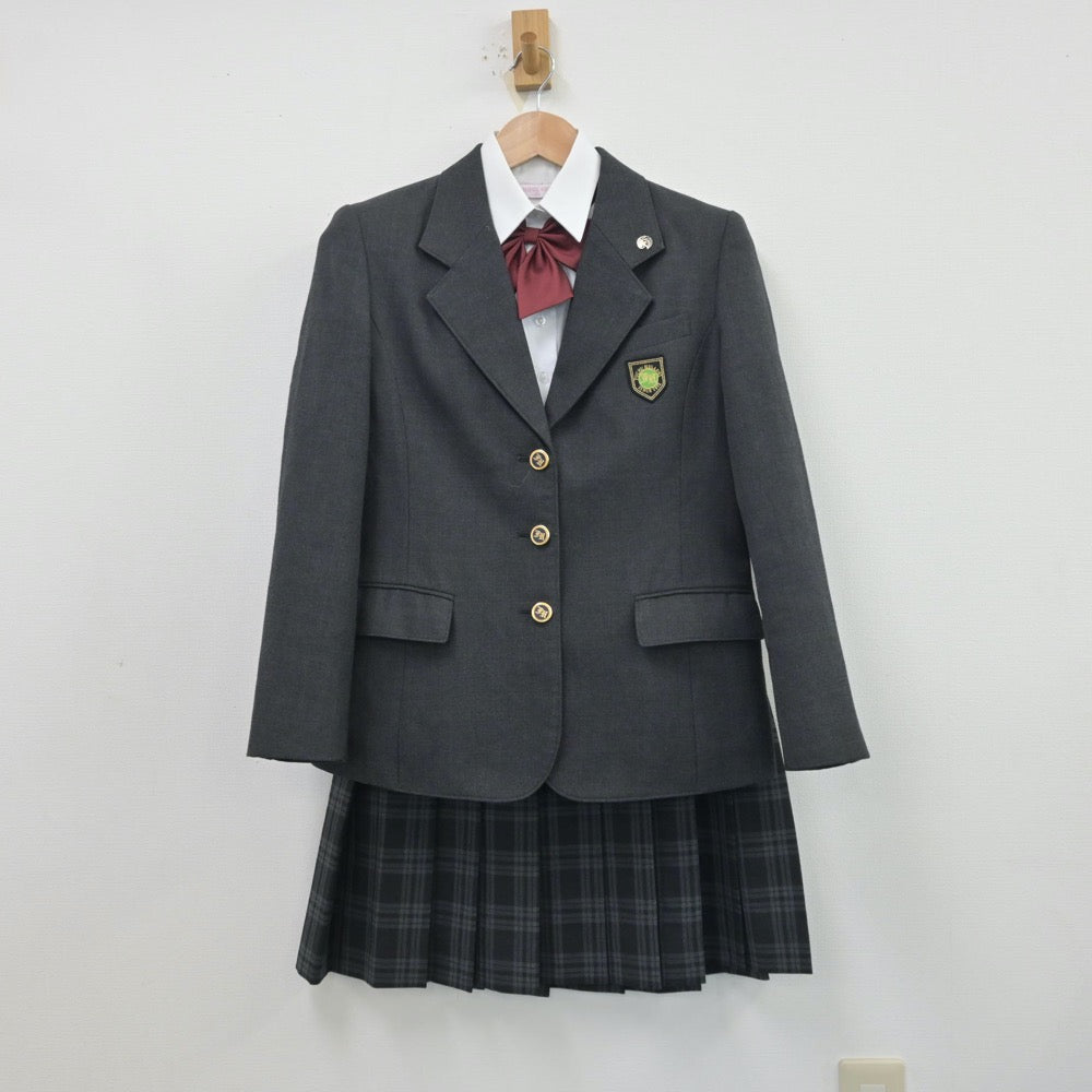 【中古】東京都 府中東高等学校 女子制服 4点（ブレザー・シャツ・スカート）sf013509