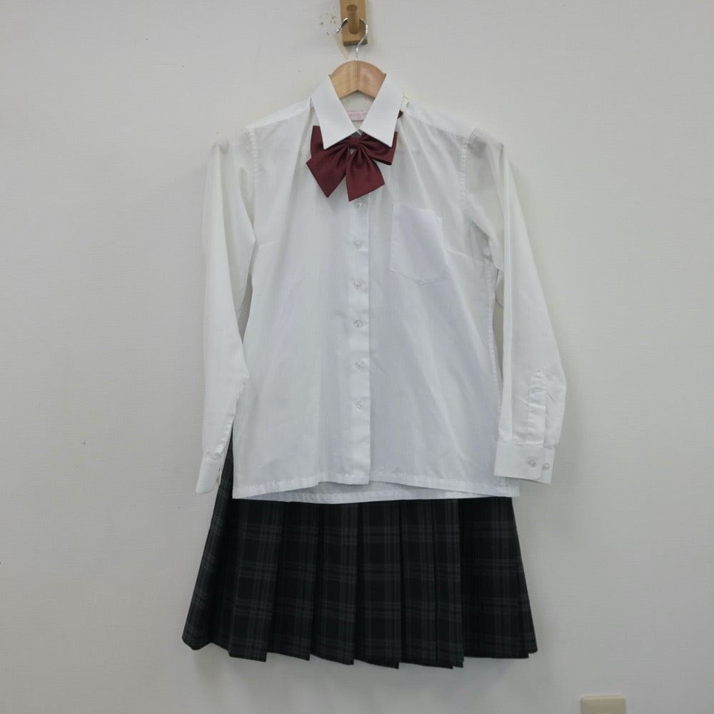 【中古】東京都 府中東高等学校 女子制服 4点（ブレザー・シャツ・スカート）sf013509