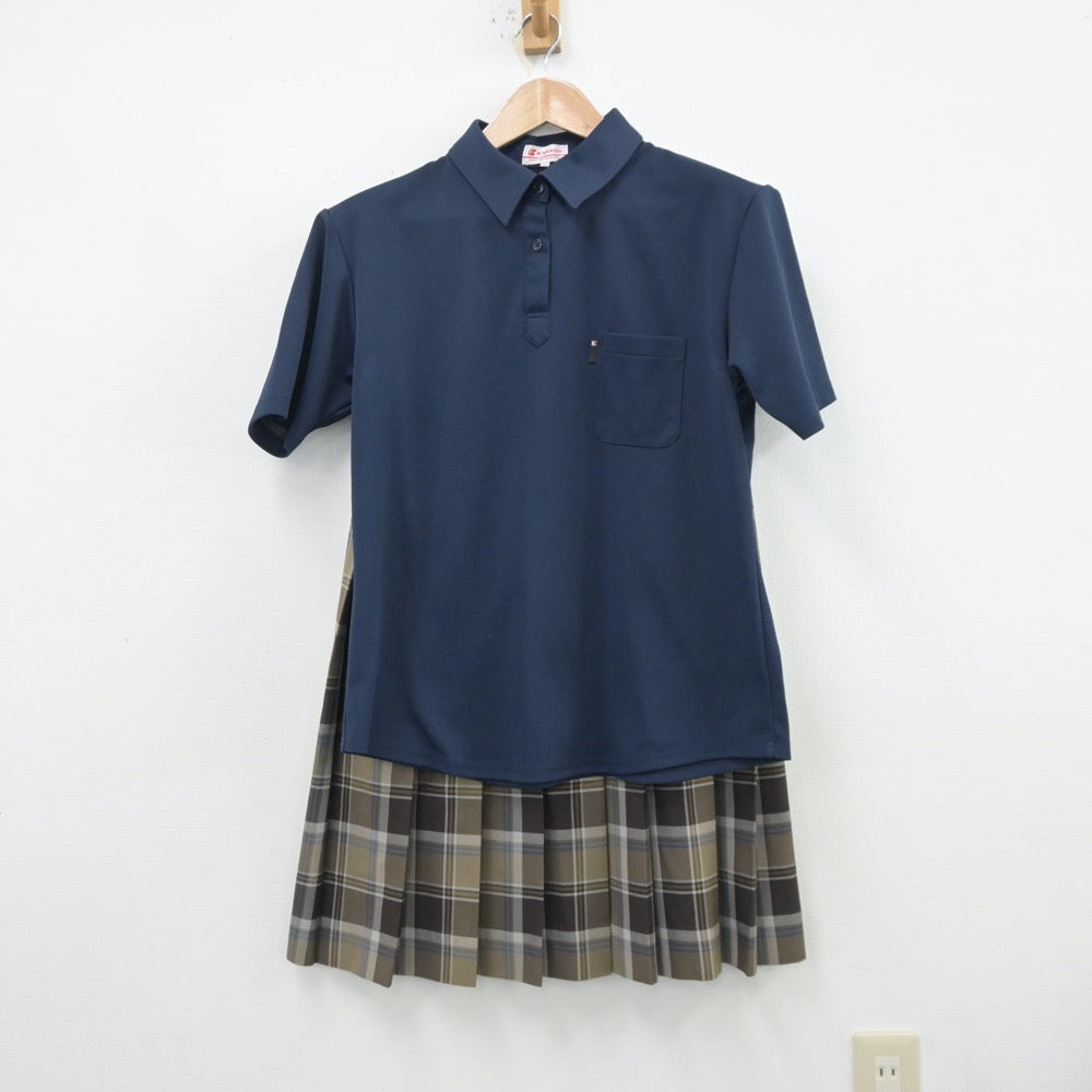 【中古】東京都 京華女子高等学校 女子制服 4点（シャツ・スカート）sf013520