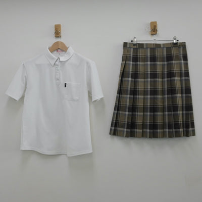 【中古】東京都 京華女子高等学校 女子制服 4点（シャツ・スカート）sf013520