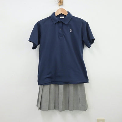 【中古】山梨県 上野原高等学校 女子制服 2点（シャツ・スカート）sf013521