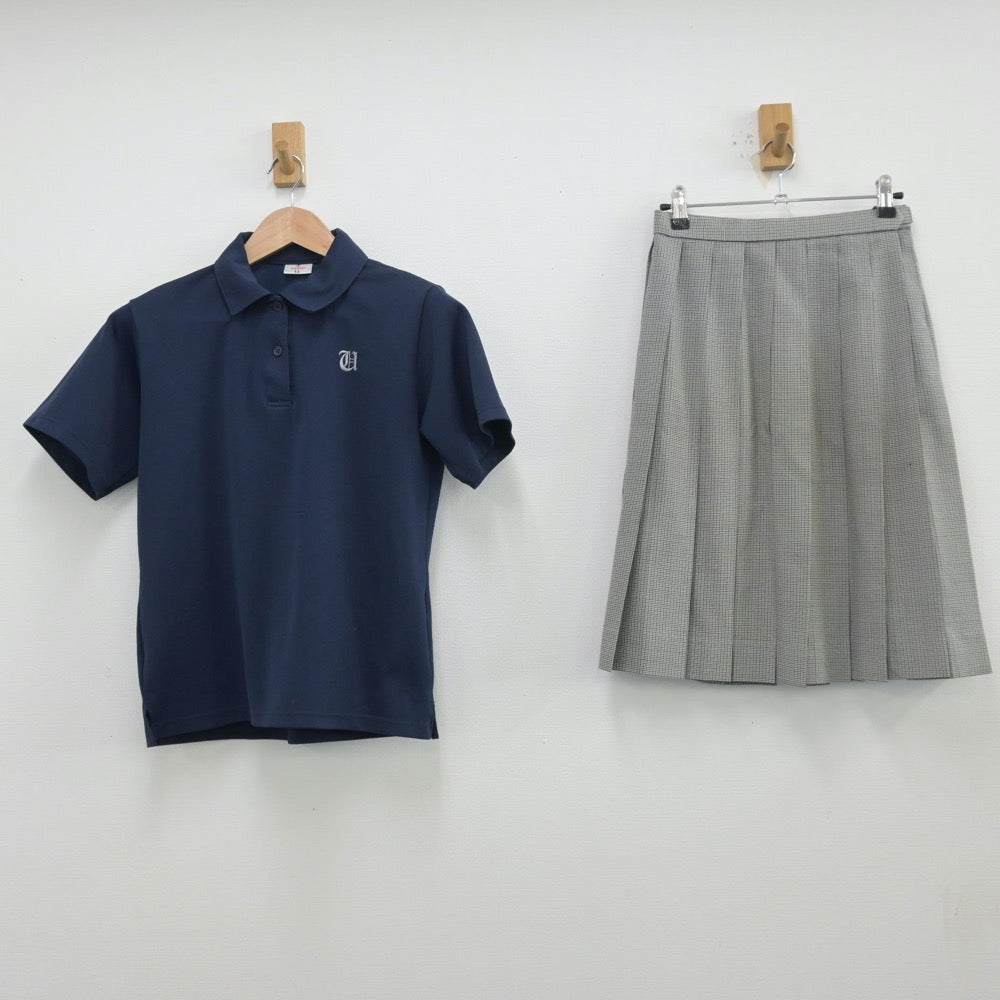 【中古】山梨県 上野原高等学校 女子制服 2点（シャツ・スカート）sf013521