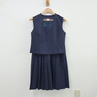 【中古】埼玉県 南浦和中学校 女子制服 2点（ベスト・スカート）sf013523