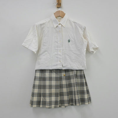 【中古】東京都 中央大学杉並高等学校 女子制服 2点（シャツ・スカート）sf013526