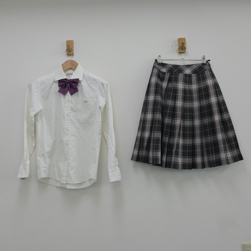 【中古】奈良県 奈良文化高等学校 女子制服 4点（ブレザー・シャツ・スカート）sf013534