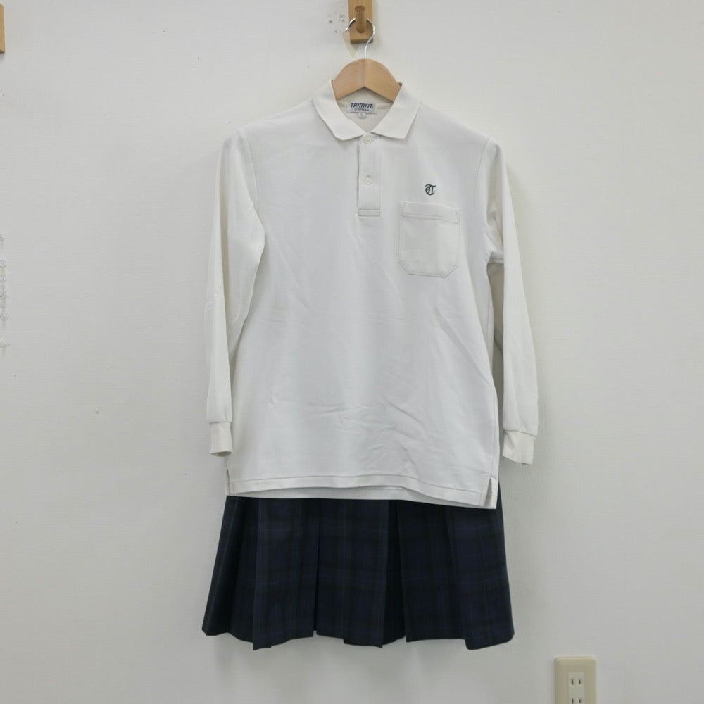 【中古】大阪府 枚方市第三中学校 女子制服 2点（シャツ・スカート）sf013539