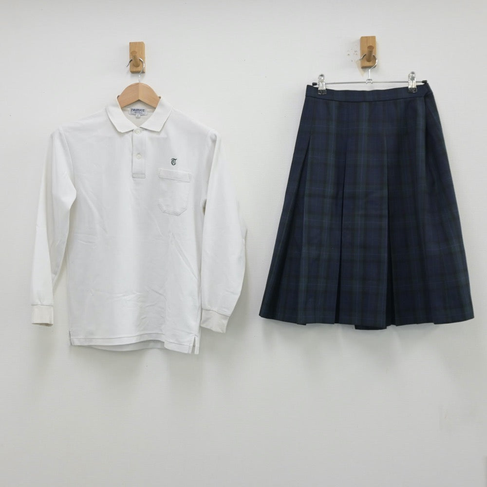 【中古】大阪府 枚方市第三中学校 女子制服 2点（シャツ・スカート）sf013539