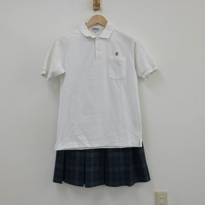 【中古】大阪府 枚方市第三中学校 女子制服 2点（シャツ・スカート）sf013540