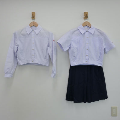 【中古】奈良県 奈良県立奈良高等学校 女子制服 3点（シャツ・スカート）sf013547