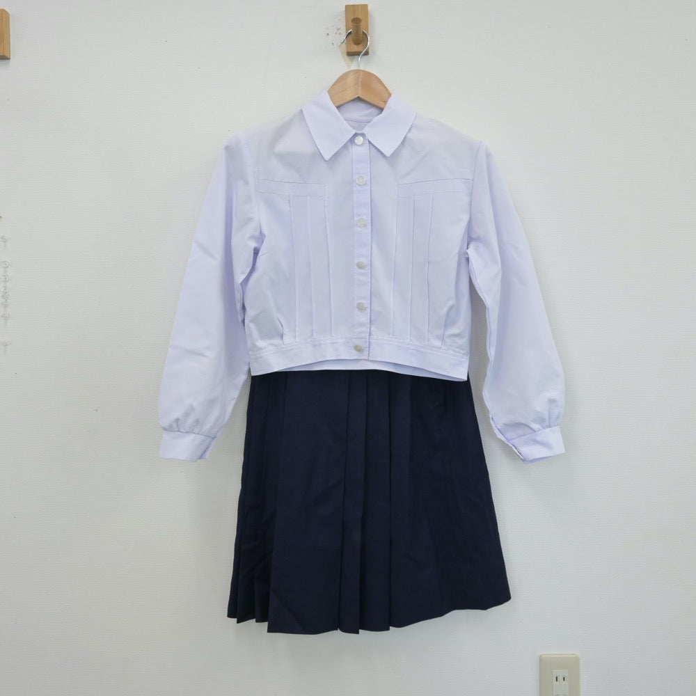 【中古】奈良県 奈良県立奈良高等学校 女子制服 3点（シャツ・スカート）sf013547