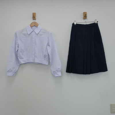 【中古】奈良県 奈良県立奈良高等学校 女子制服 3点（シャツ・スカート）sf013547