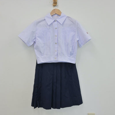 【中古】奈良県 奈良県立奈良高等学校 女子制服 3点（シャツ・スカート）sf013548