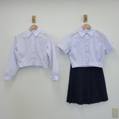 【中古】奈良県 奈良県立奈良高等学校 女子制服 3点（シャツ・スカート）sf013548