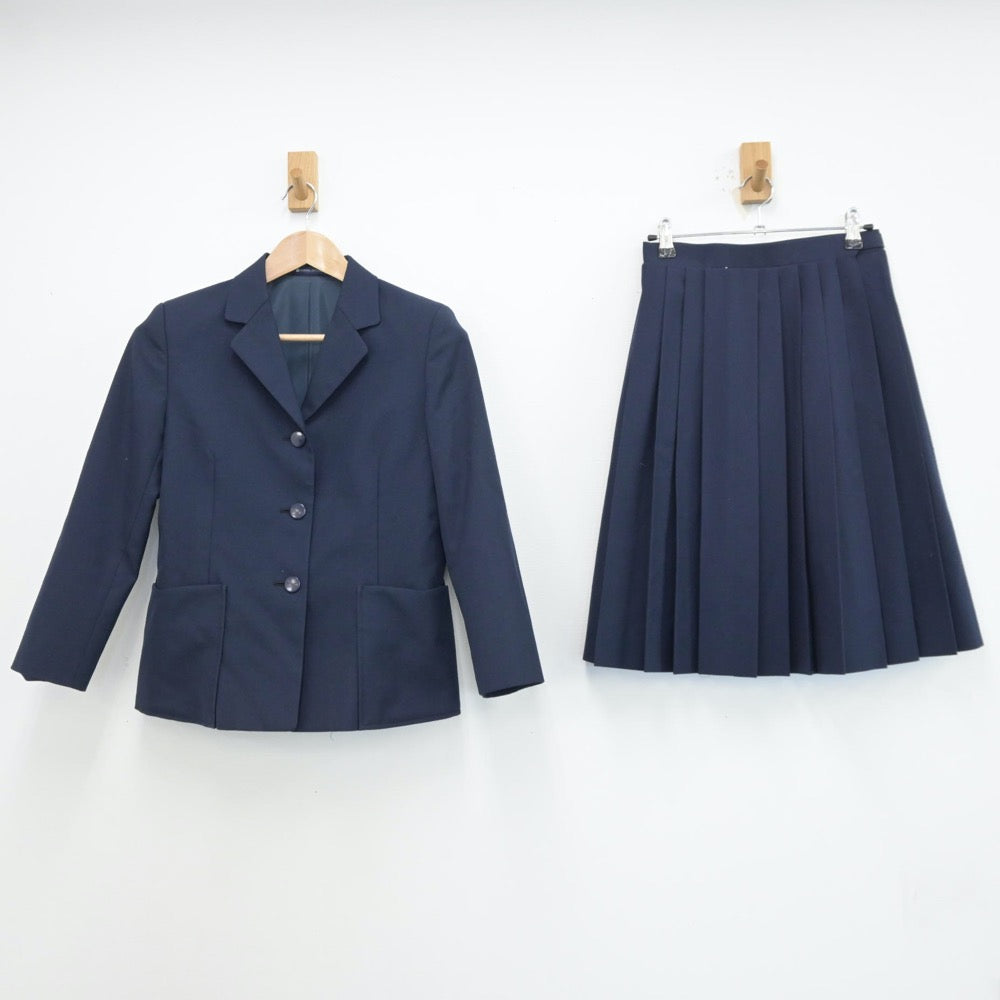 【中古】神奈川県 鎌倉市立玉縄中学校 女子制服 2点（ブレザー・スカート）sf013557