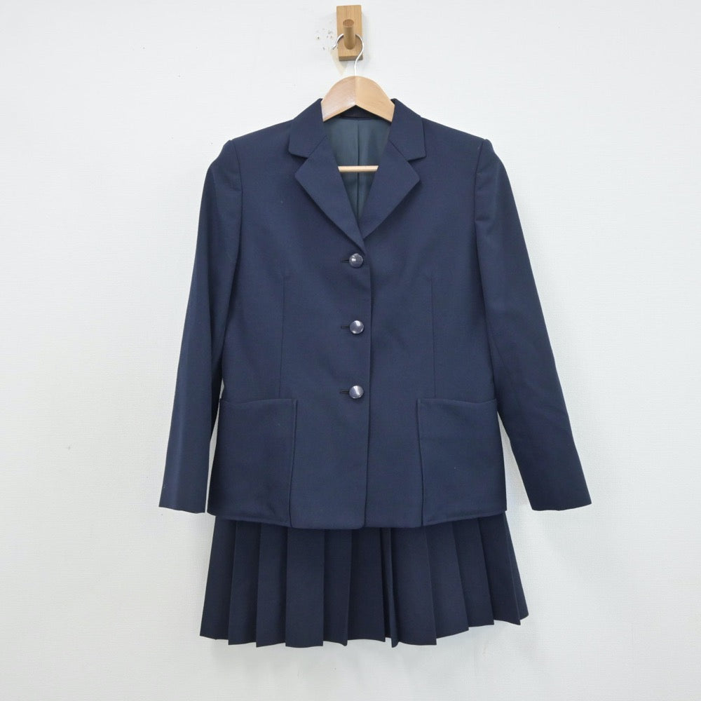 【中古】神奈川県 鎌倉市立玉縄中学校 女子制服 2点（ブレザー・スカート）sf013558