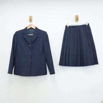 【中古】神奈川県 鎌倉市立玉縄中学校 女子制服 2点（ブレザー・スカート）sf013558