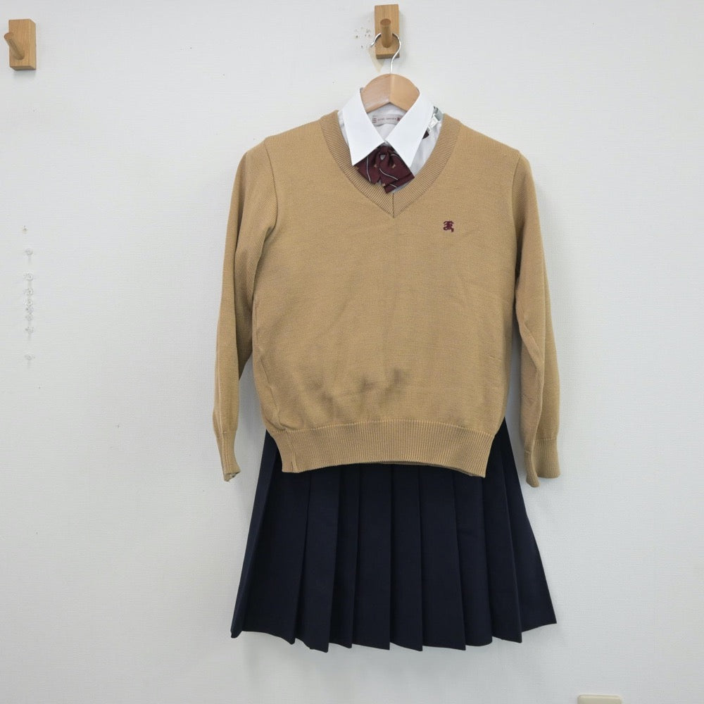 【中古】埼玉県 春日部共栄高等学校 女子制服 5点（ブレザー・ニット・シャツ・スカート）sf013564