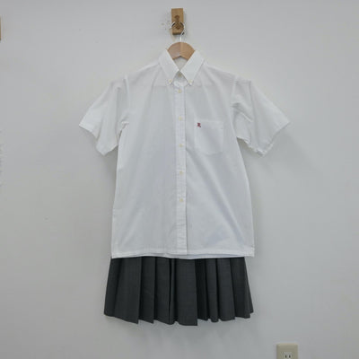 【中古】埼玉県 春日部共栄高等学校 女子制服 3点（シャツ・シャツ・スカート）sf013565