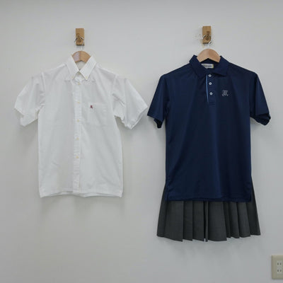 【中古】埼玉県 春日部共栄高等学校 女子制服 3点（シャツ・シャツ・スカート）sf013565