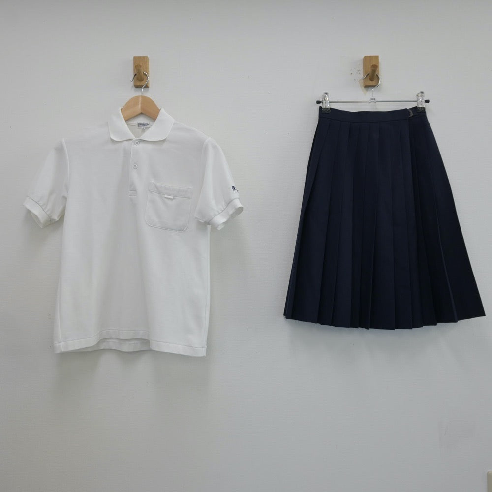 【中古】兵庫県 伊丹市立荒牧中学校 女子制服 2点（シャツ・スカート）sf013570