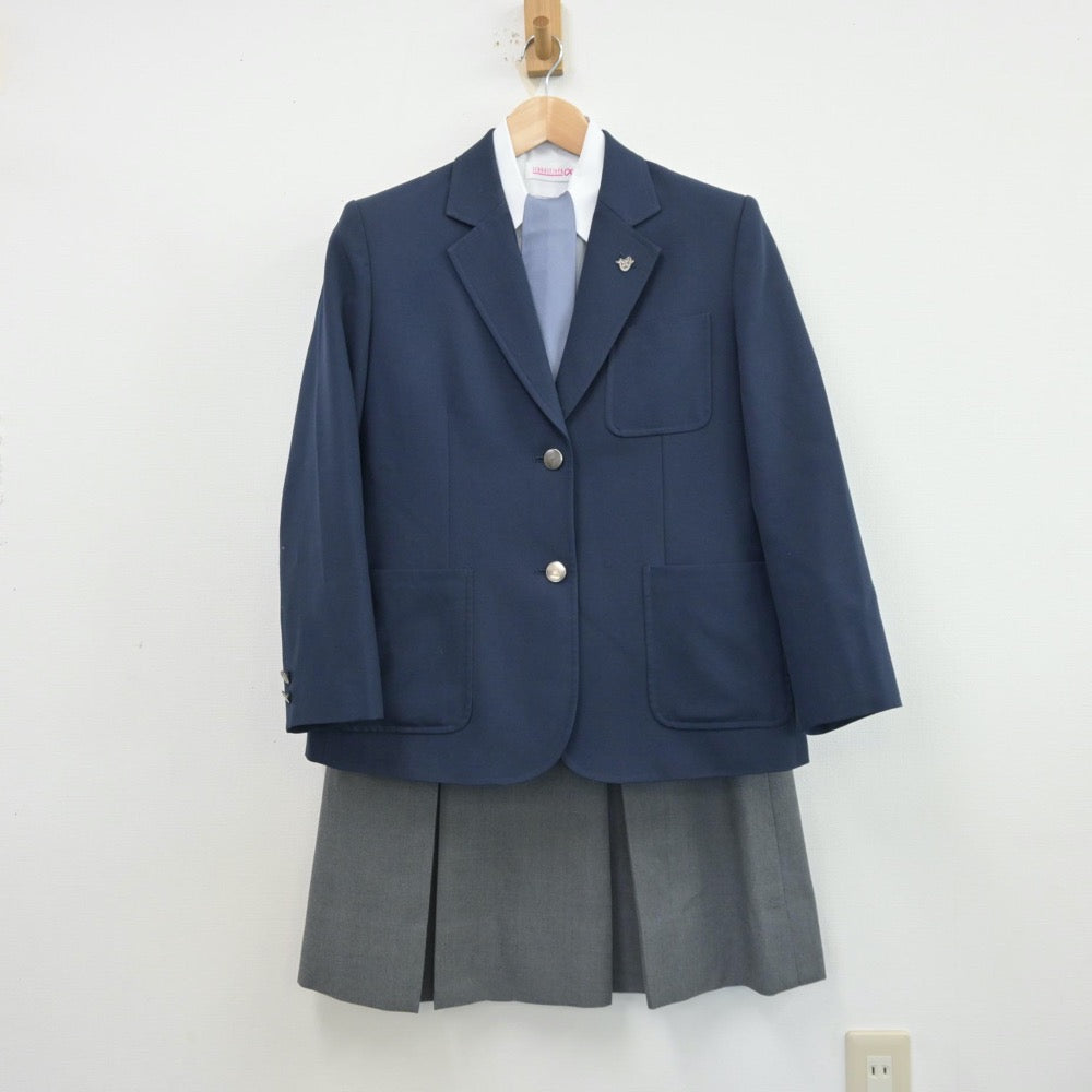 【中古】神奈川県 川崎市立東高津中学校 女子制服 5点（ブレザー・シャツ・スカート）sf013571