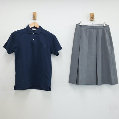 【中古】長崎県 長崎私立純心中学校 女子制服 4点（シャツ・シャツ・ベスト・スカート）sf013572