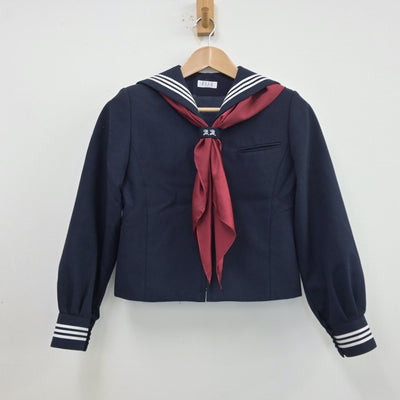 【中古】東京都 昭和女子大学附属昭和中学校 女子制服 4点（セーラー服・ニット）sf013579