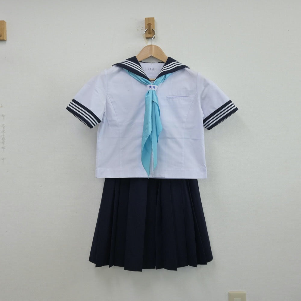 【中古】東京都 昭和女子大学附属昭和中学校 女子制服 4点（セーラー服・スカート）sf013580