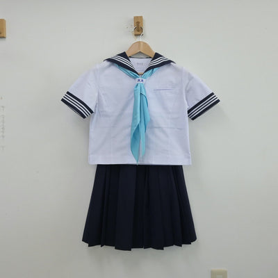 【中古】東京都 昭和女子大学附属昭和中学校 女子制服 4点（セーラー服・スカート）sf013580