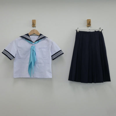 【中古】東京都 昭和女子大学附属昭和中学校 女子制服 4点（セーラー服・スカート）sf013580