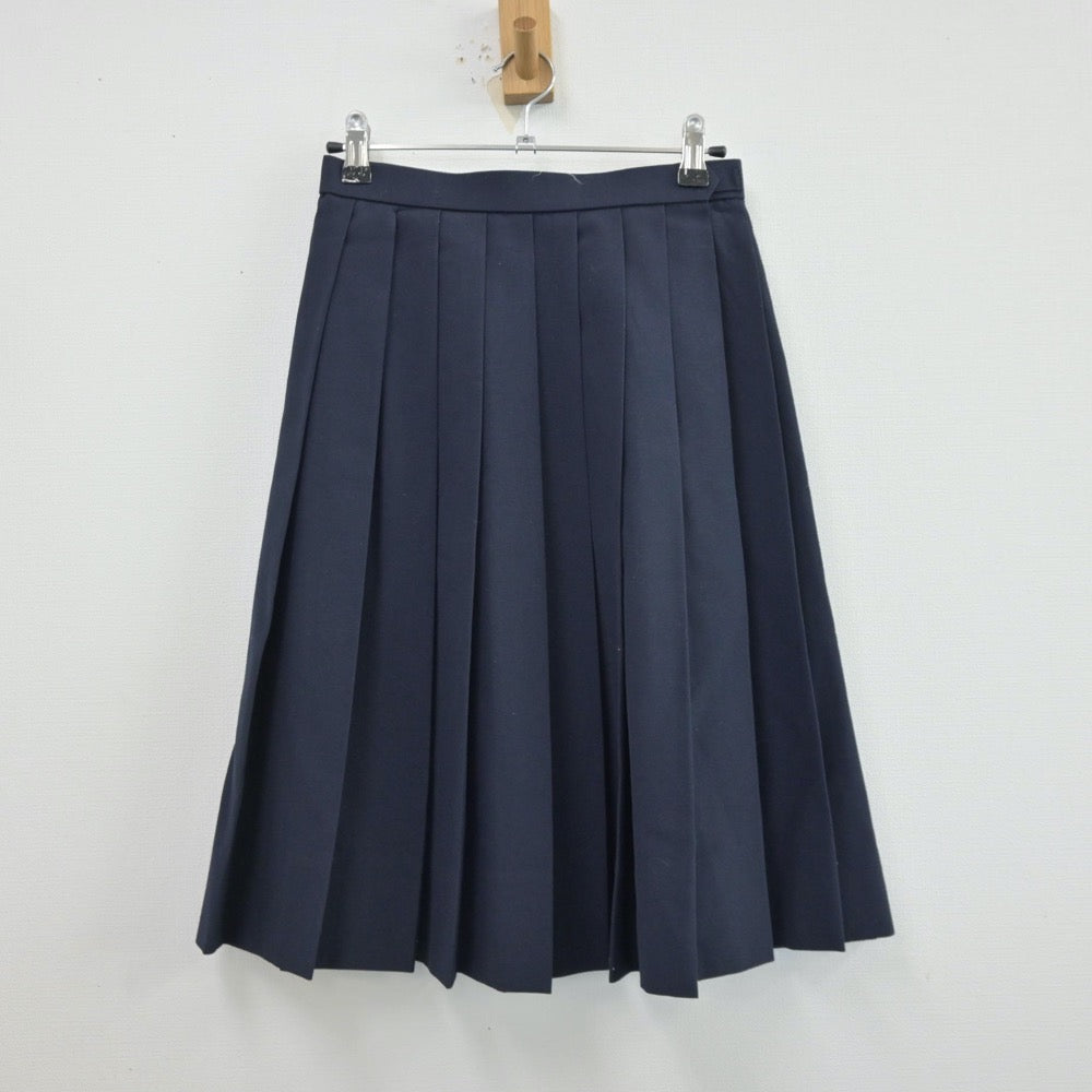 【中古】東京都 普連土学園高等学校 女子制服 2点（スカート・ニット）sf013588