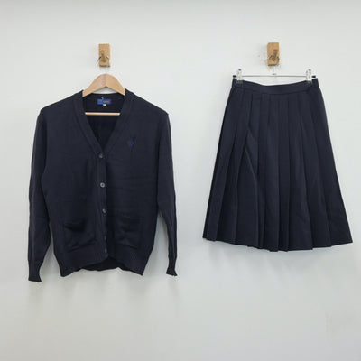 【中古】東京都 普連土学園高等学校 女子制服 2点（ニット・スカート）sf013589