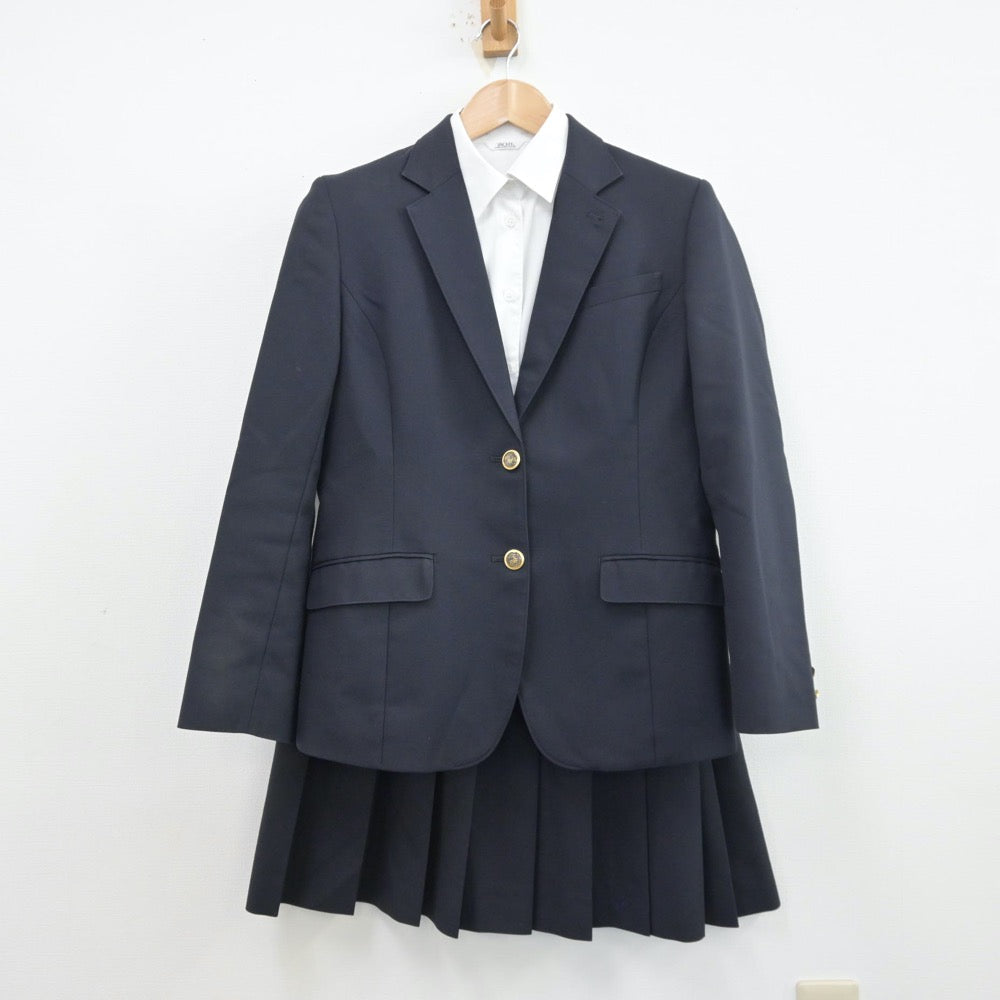 【中古】埼玉県 大宮南高等学校 女子制服 4点（ブレザー・シャツ・ニット・スカート）sf013591