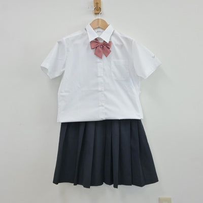 【中古】埼玉県 大宮南高等学校 女子制服 4点（シャツ・ニットベスト・スカート）sf013592