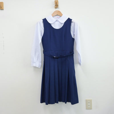 【中古】青森県 青森東高等学校 女子制服 4点（ブレザー・シャツ・ジャンパースカート）sf013595