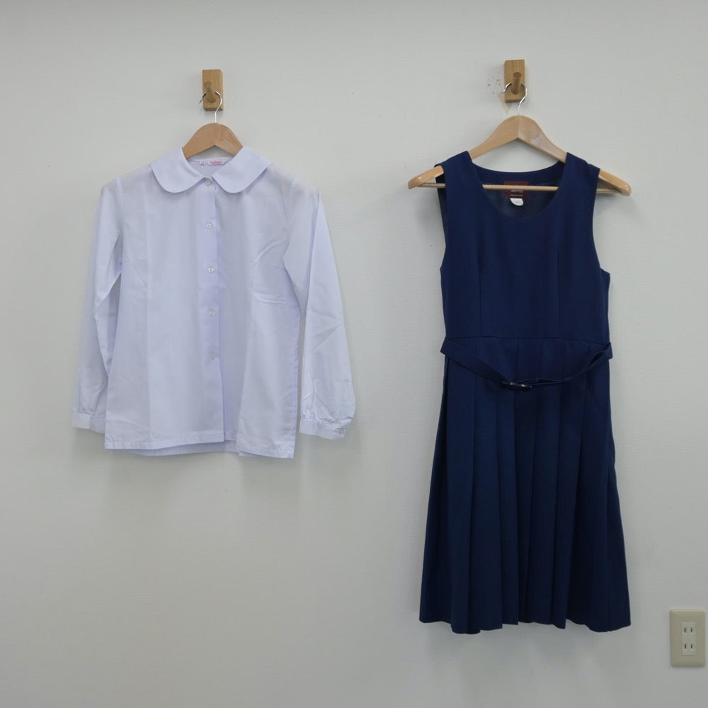 【中古】青森県 青森東高等学校 女子制服 4点（ブレザー・シャツ・ジャンパースカート）sf013595