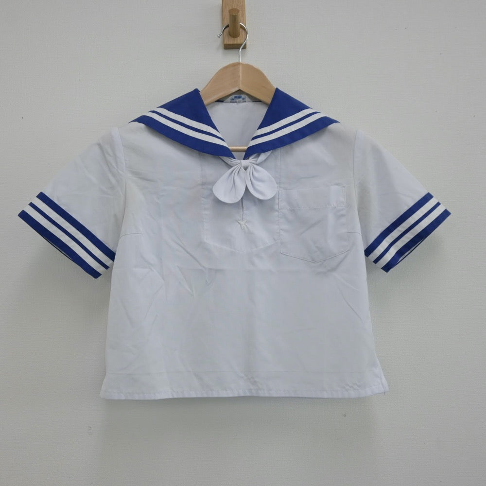 【中古】熊本県 熊本市立西山中学校 女子制服 3点（セーラー服・スカート）sf013598