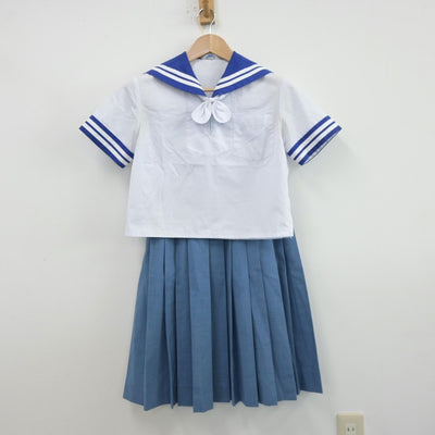 【中古】熊本県 熊本市立西山中学校 女子制服 3点（セーラー服・スカート）sf013599