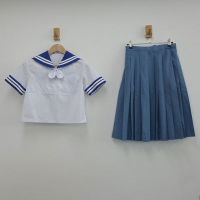 【中古】熊本県 熊本市立西山中学校 女子制服 3点（セーラー服・スカート）sf013599