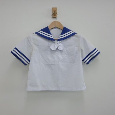 【中古】熊本県 熊本市立西山中学校 女子制服 3点（セーラー服・スカート）sf013599