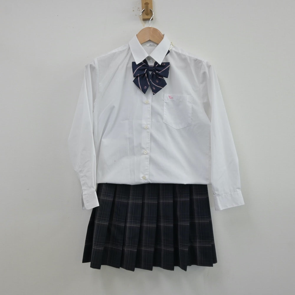 【中古】大阪府 桜塚高等学校 女子制服 5点（ブレザー・シャツ・ニット・スカート）sf013605