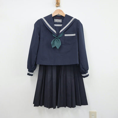 【中古】静岡県 高洲中学校 女子制服 3点（セーラー服・スカート）sf013613