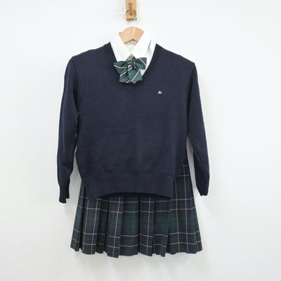 【中古】神奈川県 向上高等学校 女子制服 5点（ブレザー・シャツ・ニット・スカート）sf013615