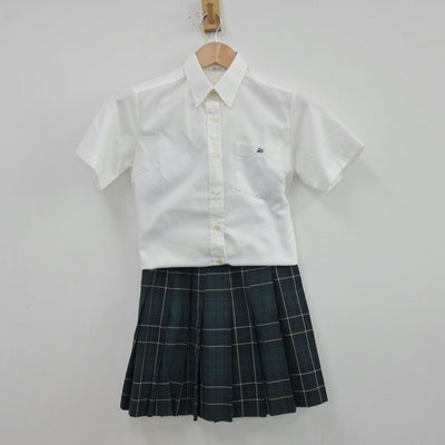 【中古】神奈川県 向上高等学校 女子制服 3点（シャツ・ニットベスト・スカート）sf013616