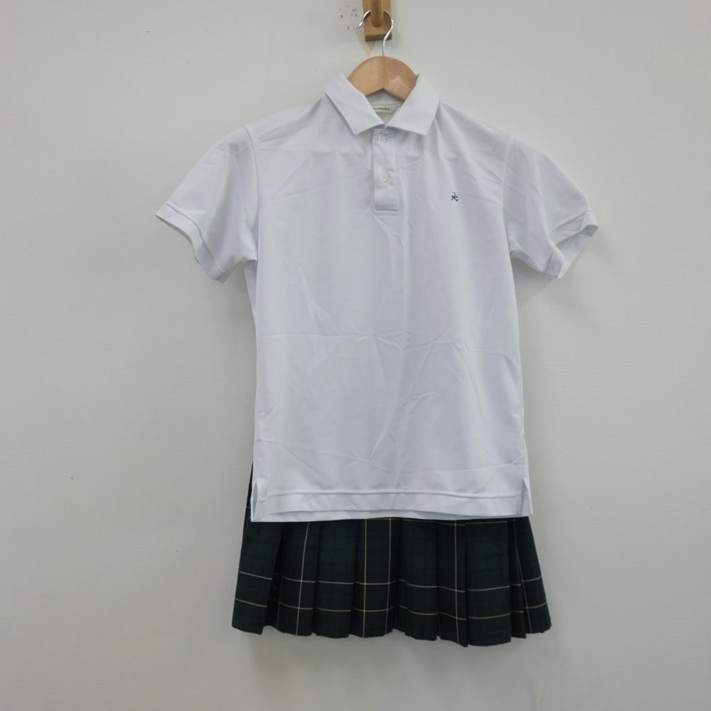 【中古】神奈川県 向上高等学校 女子制服 3点（シャツ・ニットベスト・スカート）sf013617