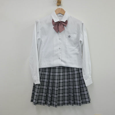 【中古】神奈川県 同朋高等学校 女子制服 5点（ブレザー・シャツ・ニット・スカート）sf013622