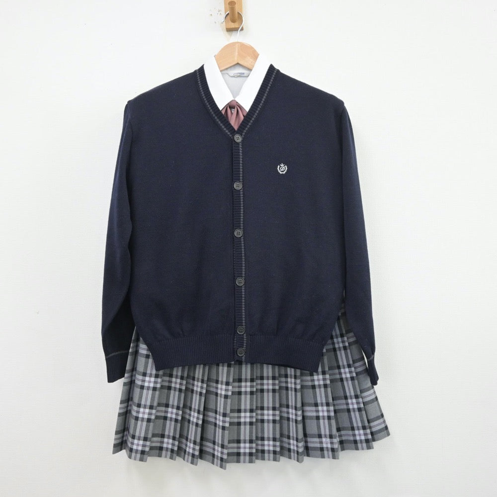 【中古】神奈川県 同朋高等学校 女子制服 5点（ブレザー・シャツ・ニット・スカート）sf013622